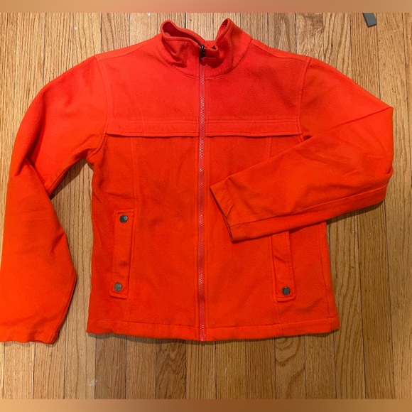 Burton Neon Orange Zip-Up Fleece - Size L - Picture 1 of 5